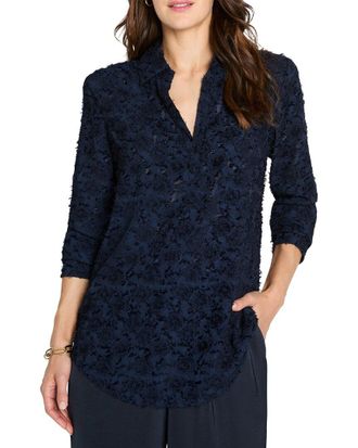 Nic+Zoe Nic+Zoe Any Occasion Clipped Jacquard Top
