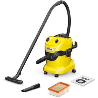 Karcher K&auml;rcher Aspiradora En Seco Y H&uacute;medo Wd 4 V-20/5/22, Potencia: 1000 W, Dep&oacute;sito De Pl&aacute;stico: 20 L, Manguera Aspiraci&oacute;n: 2,2 M, Funci&oacute;n Soplado, Boquill