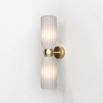 Maytoni Maytoni - Antic Modern 2 Light Up & Down Wall Lamp Gold, White Shade, E14