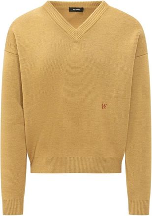 Willy Chavarria Truien & Vesten, Heren, Geel, M, V-Neck Trui
