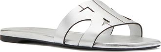 Kate Spade New York duo smooth leather slide sandal in Silver at Nordstrom Rack, Size 9.5