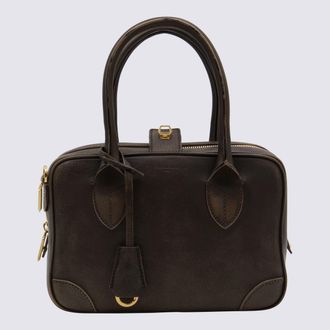 Golden Goose Brown Leather Top Handle Bag