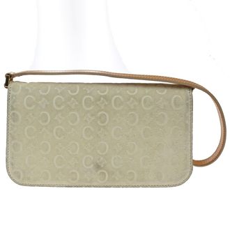 Celine C Macadam Shoulder Suede Beige Suede Handbag (Pre-Owned)