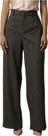 Kocca Broeken, Dames, Zwart, S, Chique Geruite Lange Broek