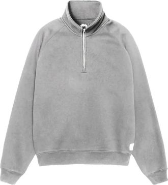 St&uuml;ssy Sweater met korte rits - Grijs