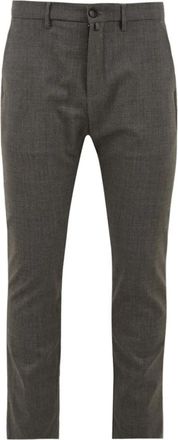 Siviglia Carducci Technische Wol Patroon Broek - Heren - Nette broeken - Grijs - W33 - Wol - Broeken
