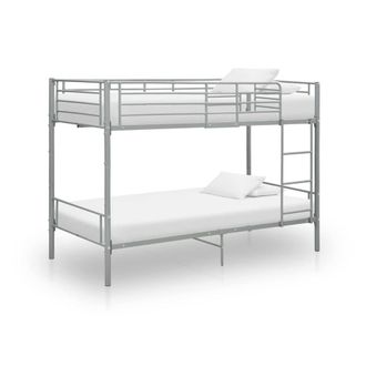 Berkfield Home Bunk Bed Grey Metal 90x200 cm