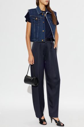Jil Sander Denim Vest, Womens, Navy Blue