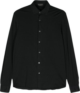 Dell'Oglio button-up cotton shirt - men - Cotton - 48 - Black