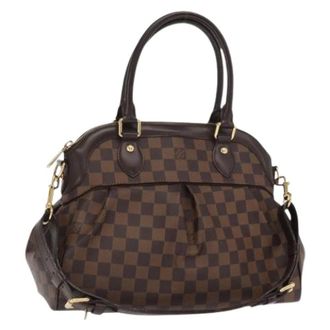 Louis Vuitton Pre-owned Handtas (Damier Ebene Canvas) - Dames - Pre-owned - Bruin - Maat: ONE Size Leer