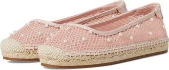 Kate Spade New York Pearl Fishnet Espadrille Ballet Flat Womens Shoes Mochi Pink : 6.5 B - Medium, Synthetic