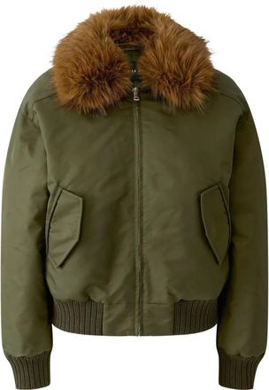 Oui Jassen, Dames, Groen, XS, Nepbont, Nepbont & Shearling Jassen