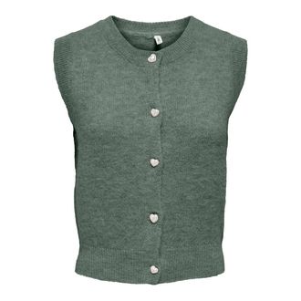 Only Mouwloos vest met hartjesknopen