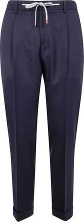 Barba Pantaloni Roma con pieghe e coulisse - Blu