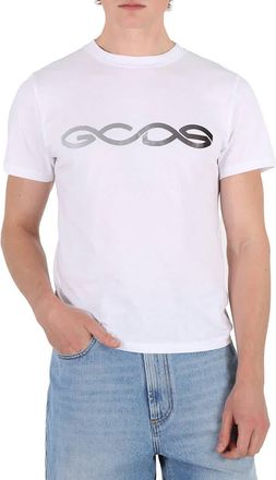 GCDS Reflective Logo Regular Cotton T-Shirt