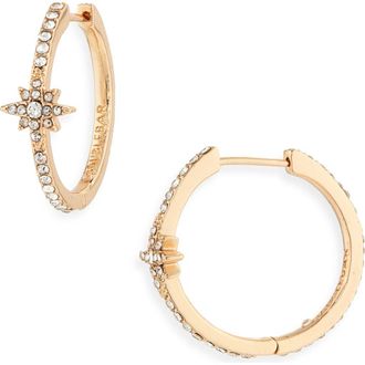 BaubleBar Astrid Celestial Hoop Earrings in Clear/gold at Nordstrom Rack