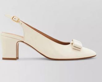 Ferragamo slingback vara pumps block heel bow