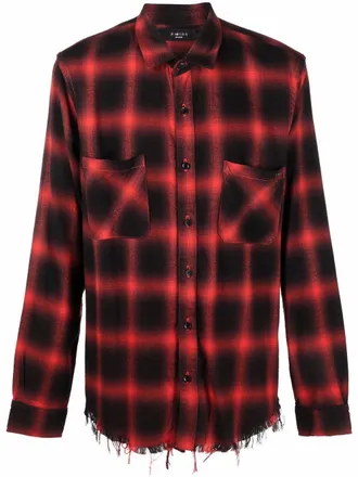Amiri Camicia tartan Shadow - Rosso