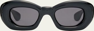 Loewe Mens Inflated Acetate-Nylon Butterfly Sunglasses