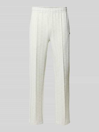 Lacoste Regular Fit Sweathose mit Baumwoll-Anteil in Offwhite Melange, Gr&ouml;&szlig;e XXL