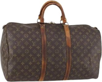 Louis Vuitton Pre-owned Canvas Weekendtas - Dames - Vintage Weekendtas - Bruin - ONE Size - Vintage