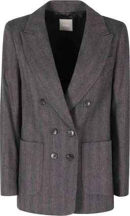 Kiltie Blazer Doppiopetto Lauren - - Jackets - Donna - Grigio - S