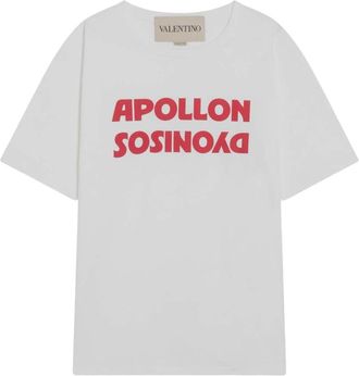 Valentino Garavani Rode T-shirt en Polo Collectie - Heren - T-shirts - Wit - M - Tops