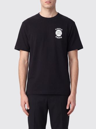 Kenzo T-shirt girocollo in cotone con logo a contrasto anteriore e posteriore