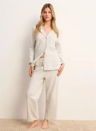Miiyu Womens Comfortable trimmed pyjama set