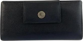 Bulgari Pre-owned Classico Lederen Lange Portemonnee - Dames - Vintage Accessoires - Zwart - ONE Size - Leer - Vintage