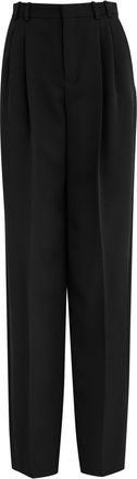 Saint Laurent Wide-leg Wool Trousers - Black - 40 (UK12 / M)