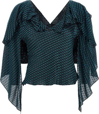 Kiko Kostadinov Plexus Blouse - Dames - Blouses - Veelkleurig - XS - Wol - Overhemden