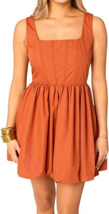 BuddyLove Heidi Bubble Mini Dress In Burnt Orange