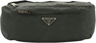 Prada Pre-owned Nylon Waist Bag - Dames - Vintage Heuptassen - Grijs - ONE Size - Nylon - Vintage