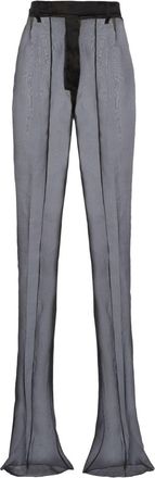 Prada semi-transparante uitlopende broek