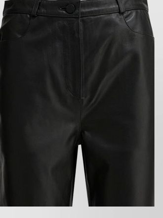 Loulou Studio leather straight-leg trousers