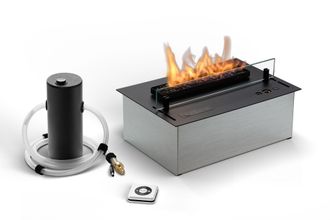 Planika Senso Burner Br&ucirc;leur Bio&eacute;thanol Avec Panneau En Verre - Autonomie 4,5 Heures - Capacit&eacute; 1,3 Litres - Alimentation 230v - Usage Int&eacute;rieur Uniquement - 