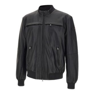 Peuterey Heren, Jassen, Zwart, Maat: XL Leer