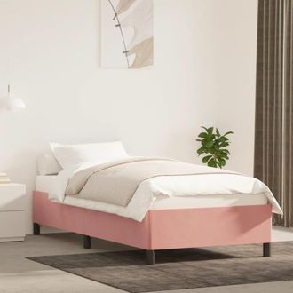 vidaXL Estructura De Cama Sin Colch&oacute;n Terciopelo Rosa 100x200 Cm Vidaxl