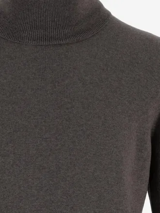 Tagliatore Mens Wool Turtleneck Sweater Brown