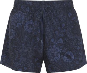Etro Blue Trunk Roma Polyester Swim Shorts-Uomo
