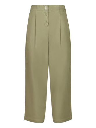 120% Lino Plooibroek met knopen - Groen