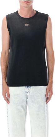 Diesel Zwarte Mouwloze T-Brico New T-shirt - Heren - Tops zonder mouwen - Zwart - S - Katoen - Tops