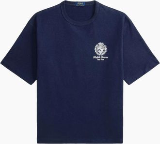 Polo Ralph Lauren Mens Polo Ralph Lauren Embroidered Knit T-Shirt 003 Newport Navy - Size: 36
