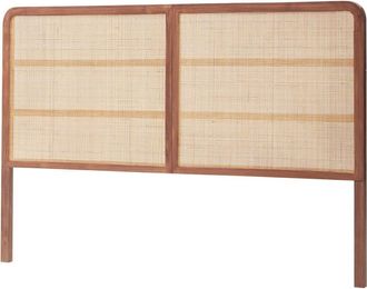 Nordlys Cabecero de 160 en madera y rat&aacute;n