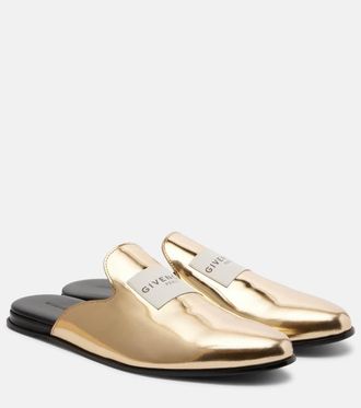 Givenchy Logo mirrored leather mules