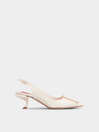 Roger Vivier Virgule Slingback Pumps in patent leather