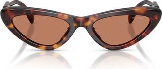 Miu Miu 55mm Cat Eye Sunglasses in Havana/brown at Nordstrom