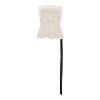 Rick Owens Top en Denim - Top Estilo Bustier - - Tops - Mujer - Blanco - XS
