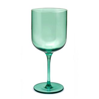 Chef et Sommelier Juego de 4 copas con pie de 35 cl vidrio soplado a boca verde